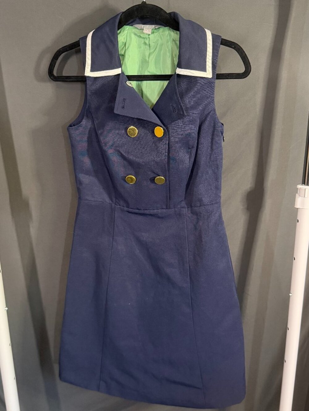 Vintage Merona Double Breasted Nautical Sailor Pinup Dress